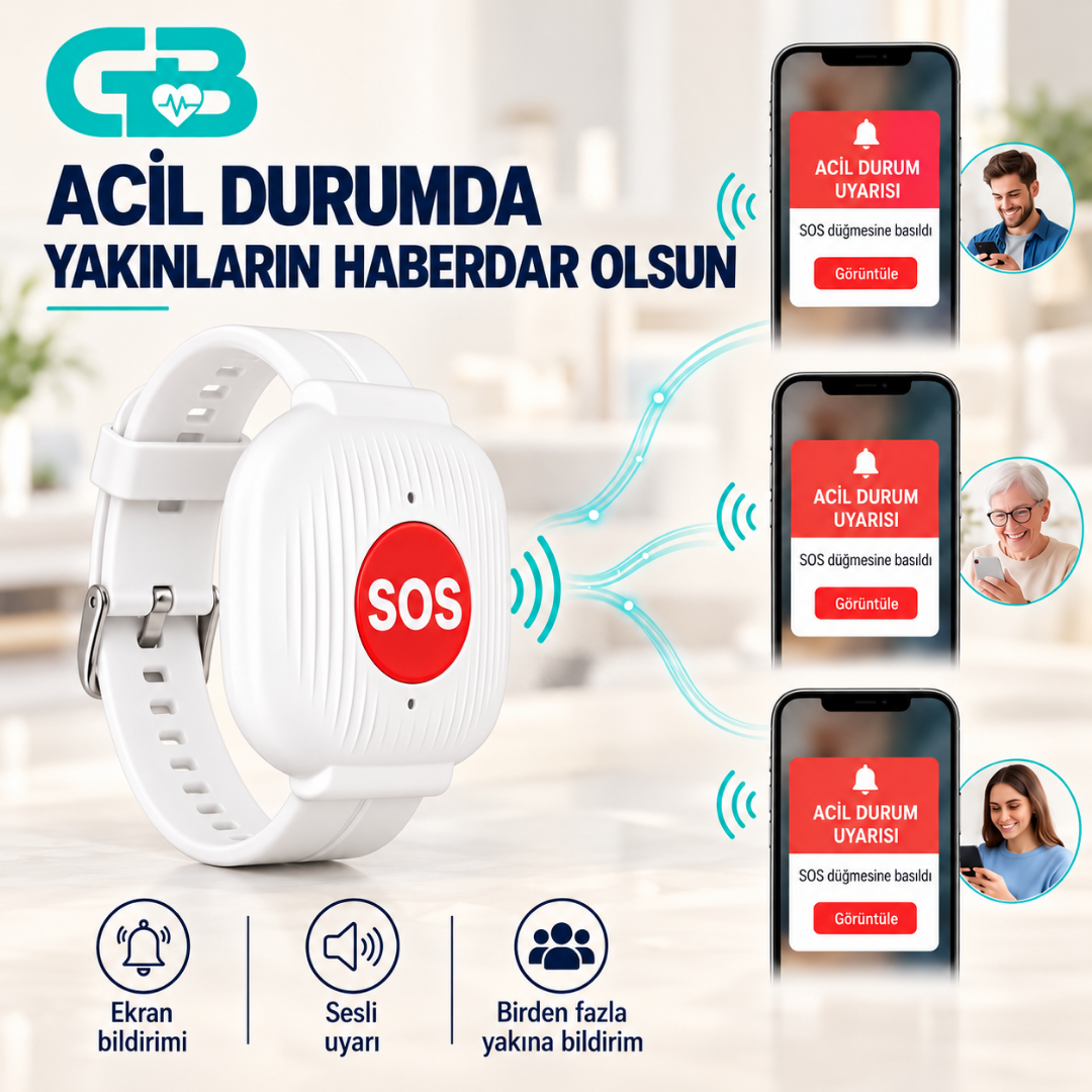 GüvenBilek® SOS Acil Durum Bilekliği